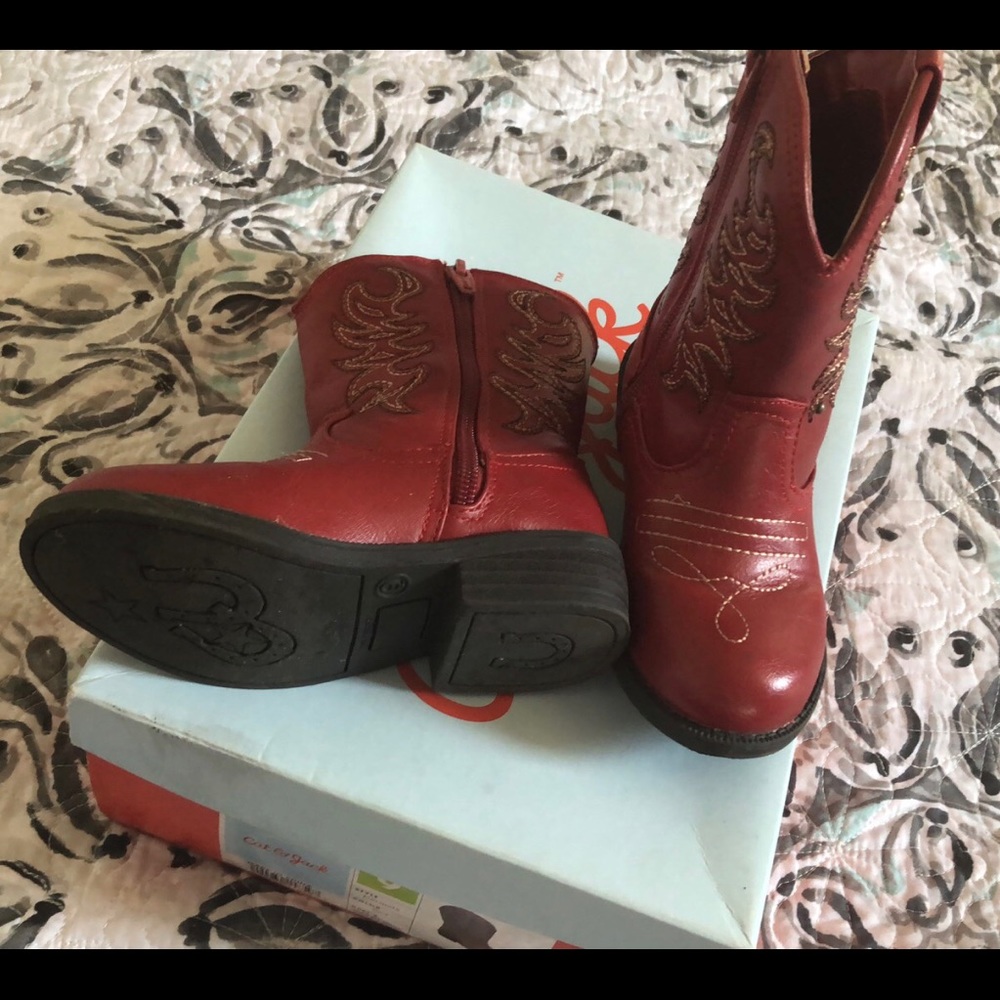 Red toddler cowboy boots